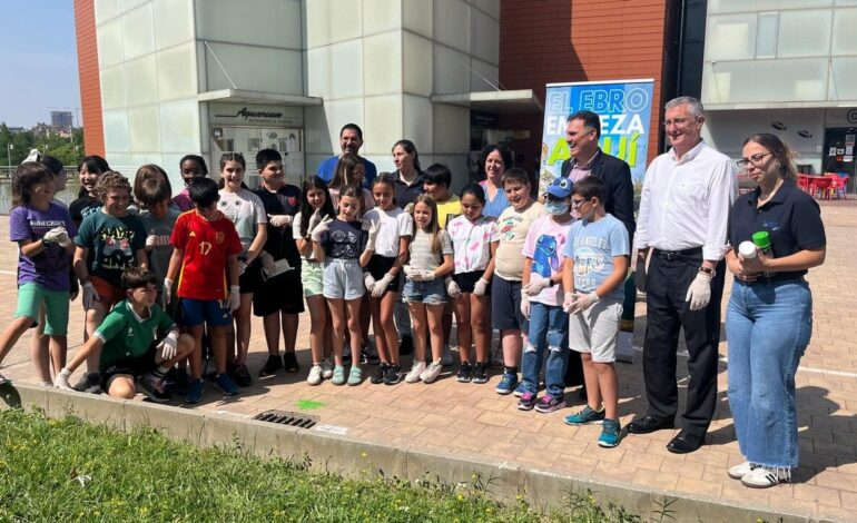 The schoolchildren of Aragon, protagonists of a campaign to take care of the Ebro from the sewers