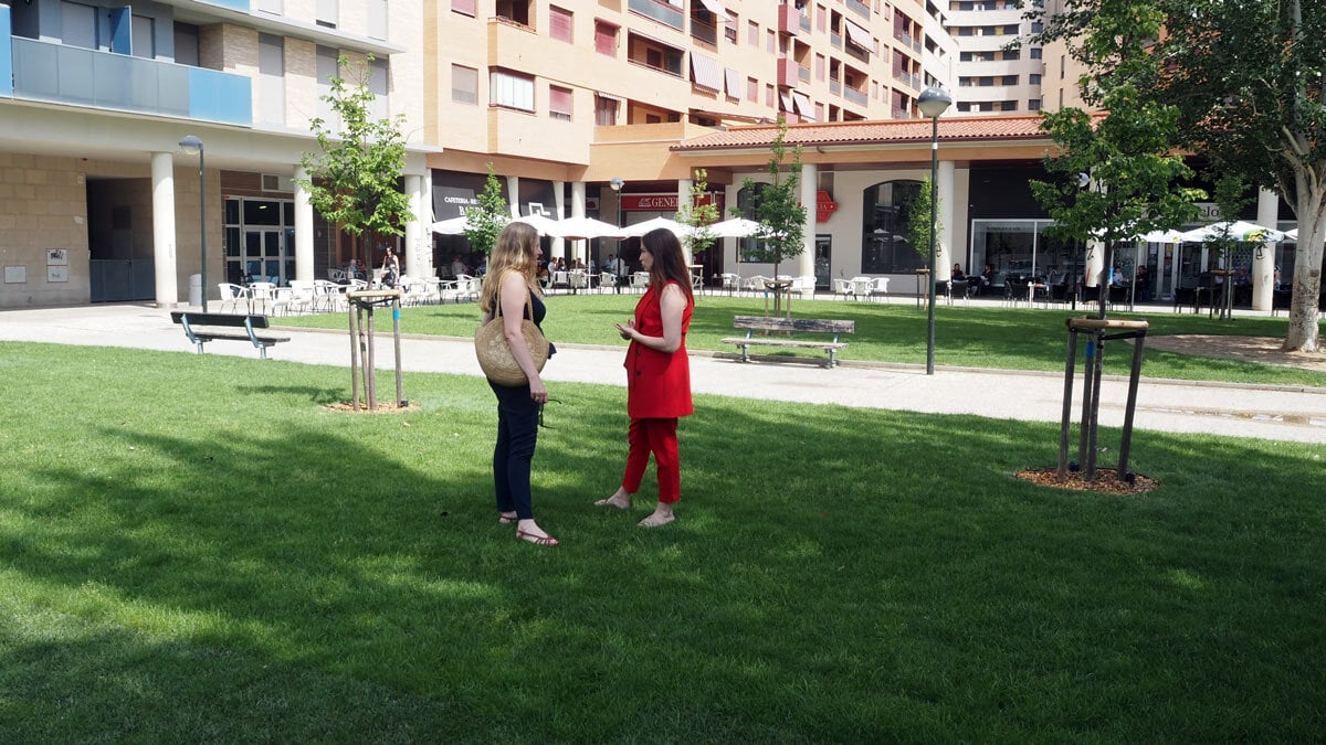The first phase of renewal of the gardens of the Plaza Piedad Gil ends, in the Rabal