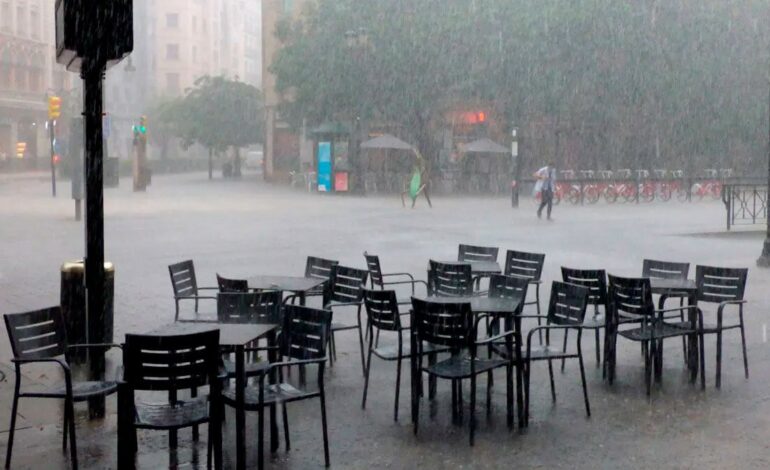 Aragon keeps the yellow alert for storms and temperatures will touch the 40 degrees this week