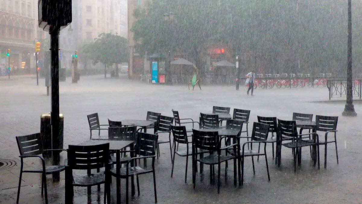 Aragon keeps the yellow alert for storms and temperatures will touch the 40 degrees this week