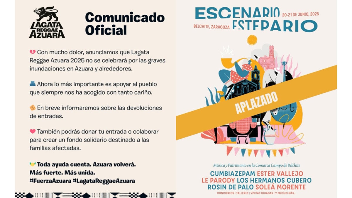 Lagata Reggae Festival and Estepario scenario cancel their programming for serious floods