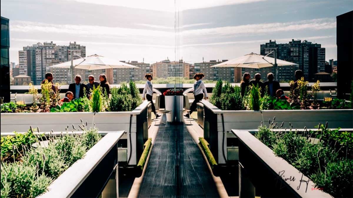 Zaragoza’s restaurant ideal for dinner as a couple: with panoramic views of the city and modern kitchen