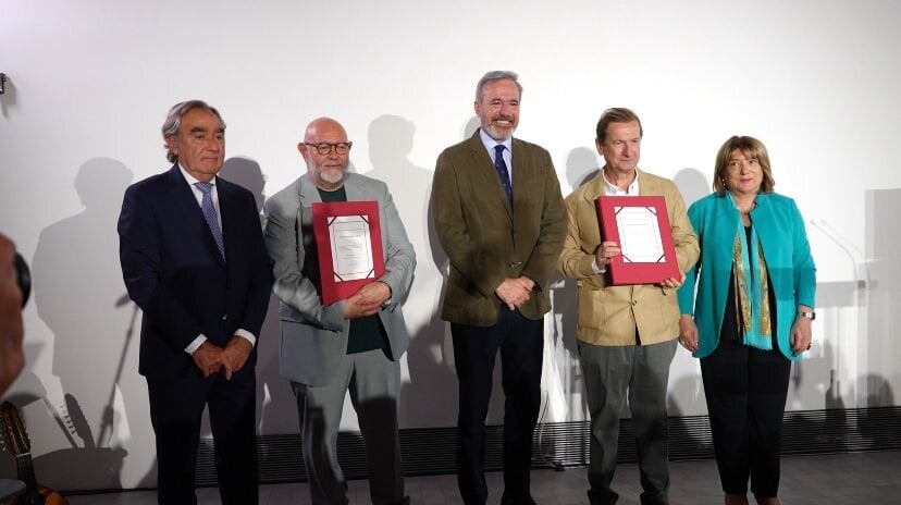 José Luis Melero and Antón Castro receive their “Cervantes”: “It is an immense pride to do it together”