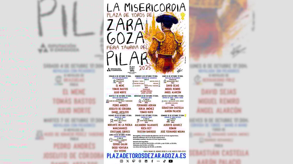 Morante de la Puebla, Roca Rey and the debut of Cristiano Torres: This is the Pilar Bullfighting Fair 2025