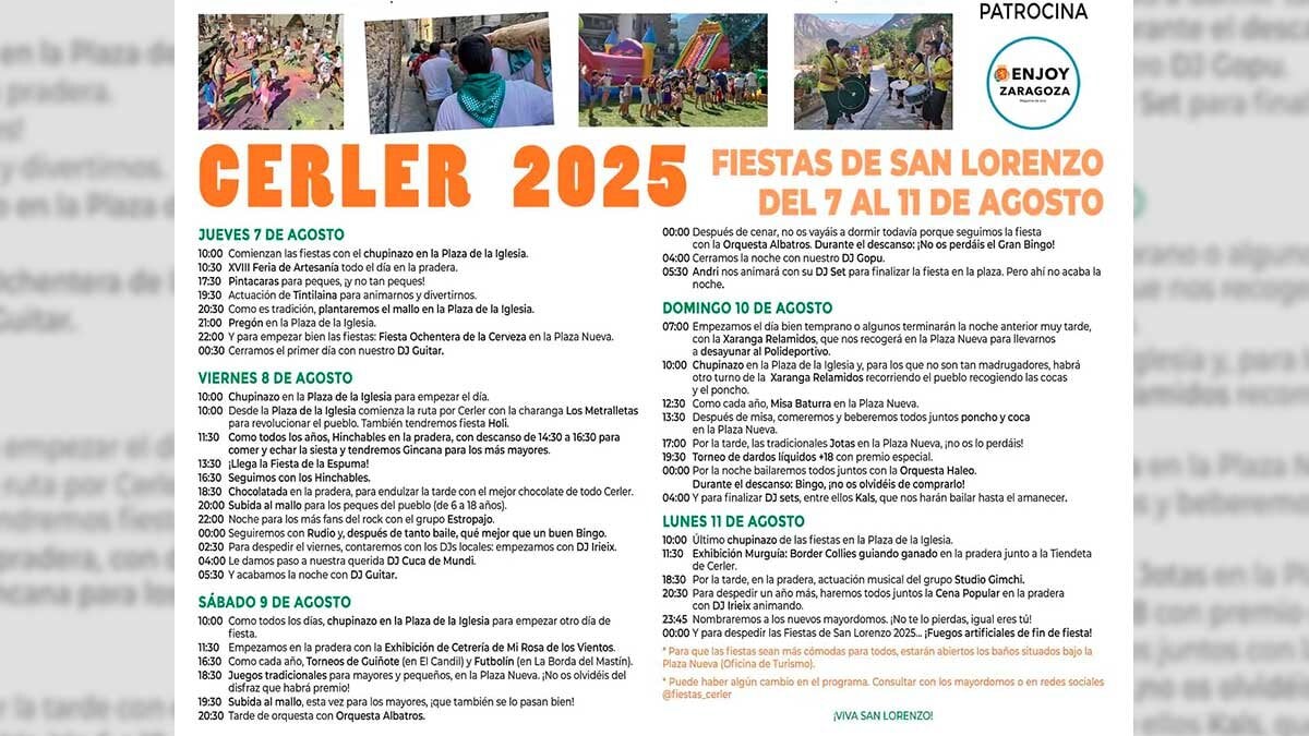 Eighties party, inflatables and ups to the Mallo: Cerler’s festivals start 2025
