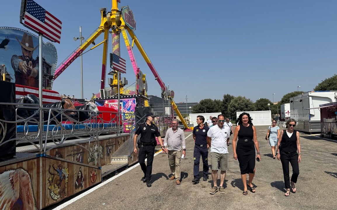 Huesca’s fairgrounds, ready for the San Lorenzo parties