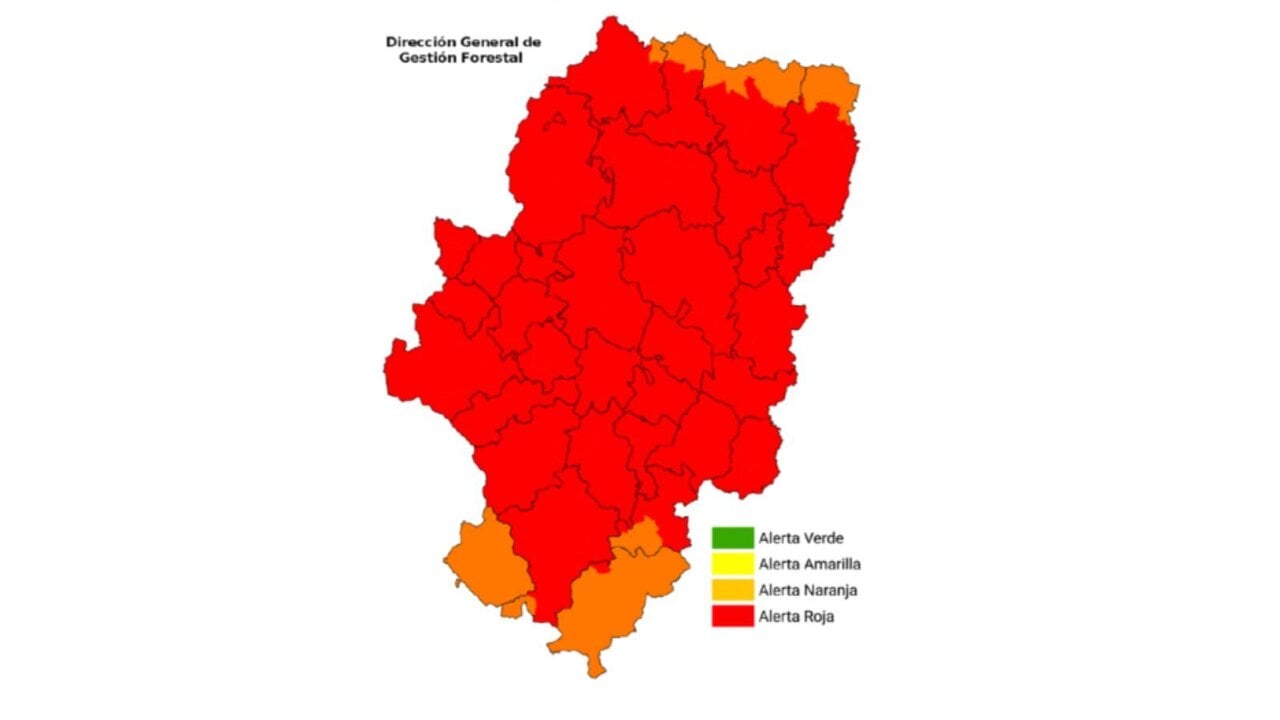Very high fire risk: The red alert extends to 20 zones, 657 municipalities